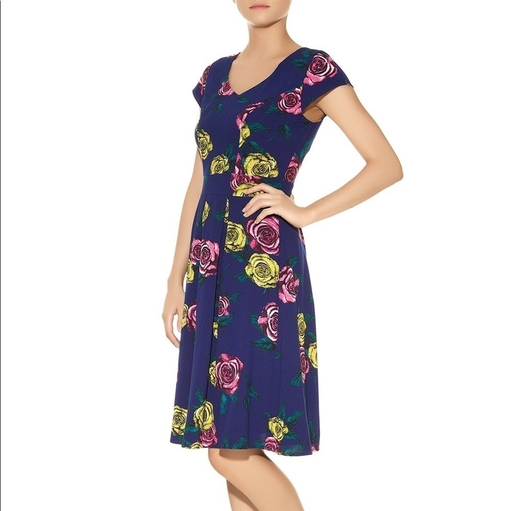 Darling Blue Floral Tea Dress- Size Small